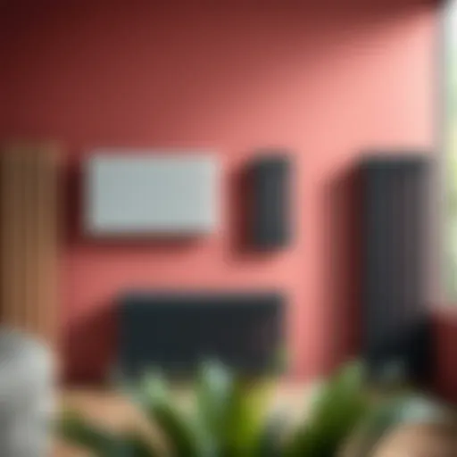 A detailed display of various 100 cm radiators showcasing their unique designs.