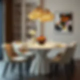 Elegant dining table setup with stylish decor