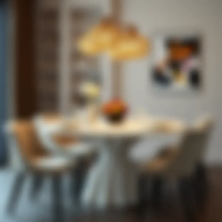 Elegant dining table setup with stylish decor