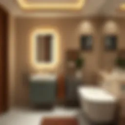 Elegant modern bathroom cabinet design