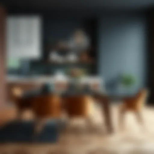 Elegant 80x80 kitchen table with modern decor