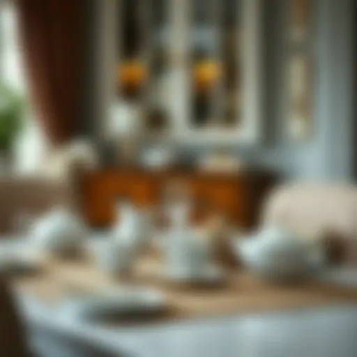 Elegant six-person breakfast set displayed on a table