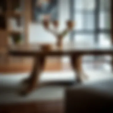 Stylish wooden table showcasing unique craftsmanship