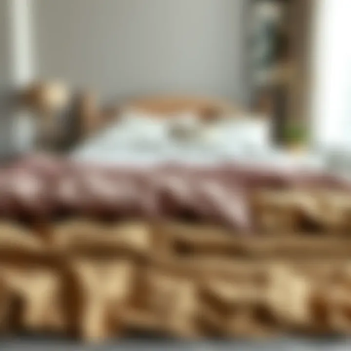 Fabric Materials for Double Bed Covers Various fabric materials used for double bed covers displayed.