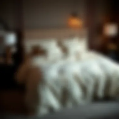 Luxurious Double Bed Cover A luxurious double bed covered with a stylish duvet.