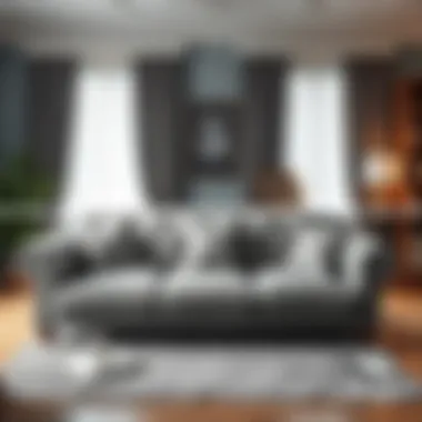 Before and after comparison of sofa cleaning