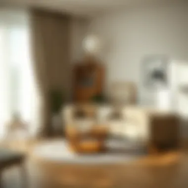 Comfortable living space with clean furniture