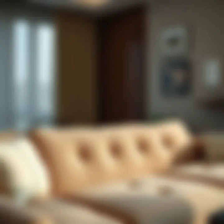 Spotless sofa after professional cleaning