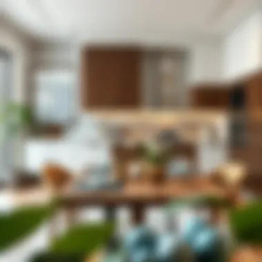 Spacious kitchen layout showcasing an inviting table setup