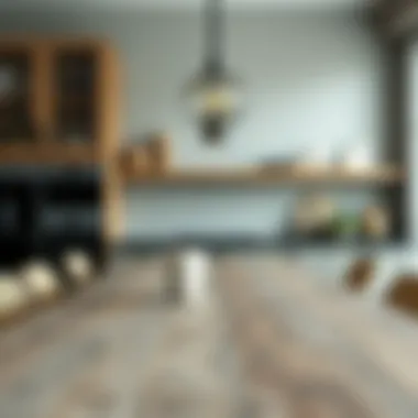 A selection of different kitchen table materials and finishes