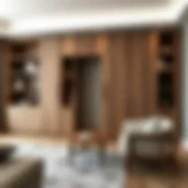 Modern vestiyer showcasing unique materials