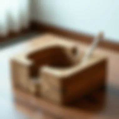 Rustic Wooden Ashtray Rustic wooden ashtray with a natural finish