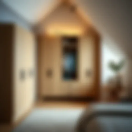 Stylish attic wardrobe showcasing modern design