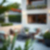 Elegant outdoor seating arrangement