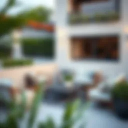 Elegant outdoor seating arrangement