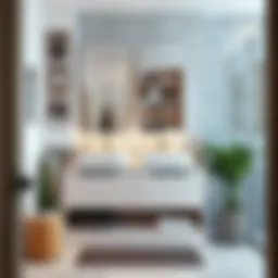 Elegant bathroom cabinet organization