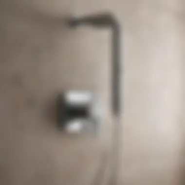 Sleek Design of a Contemporary Shower Faucet Contemporary shower faucet showcasing sleek design