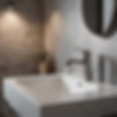 Luxury and Minimalism in Faucet Design Minimalist faucet design in a luxury bathroom