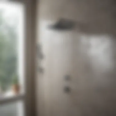 Modern Aesthetics of a Rainfall Shower Head Rainfall shower head with modern aesthetics