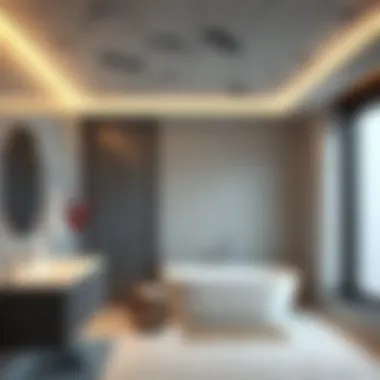 Modern materials used in bathroom ceiling coverings