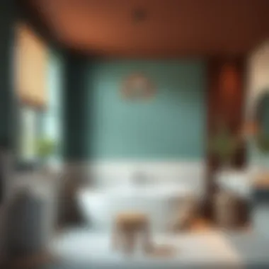 Trendy color palettes for bathroom ceiling finishes