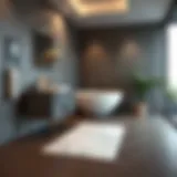 Elegant bathroom mat in a modern setting