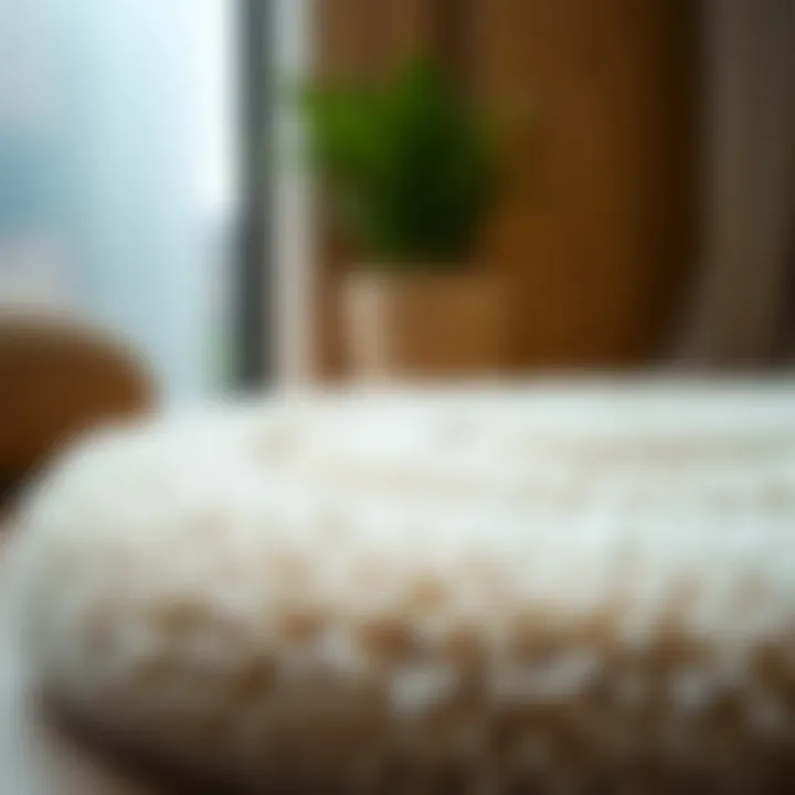 Close-up of a plush bath mat texture