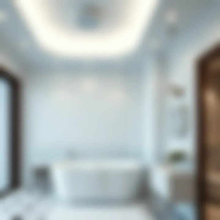 Elegant Bathroom Ceiling Design Elegant bathroom ceiling design with foam material