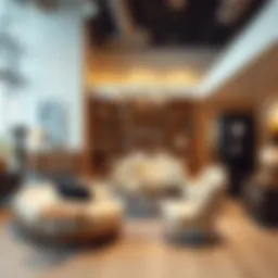 Aesthetic display of modern furniture in a Bauhaus store