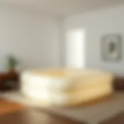 Modern Bauhaus inflatable bed design showcasing a minimalist aesthetic