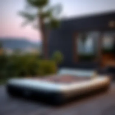 Versatile Outdoor Use of Bauhaus Bed Bauhaus inflatable bed being easily set up outdoors