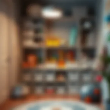 Organized Interior of a Baby Toy Storage Unit Organized interior of a baby toy storage unit