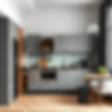 Elegant storage solutions in a compact kitchen setting