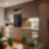 Sleek drawer design of a built-in oven cabinet