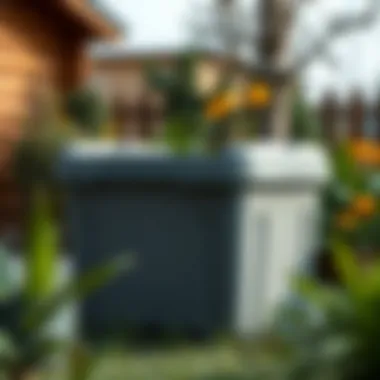 Eco-Friendly Plastic Box in a Garden Eco-friendly large plastic box displayed in a garden setting