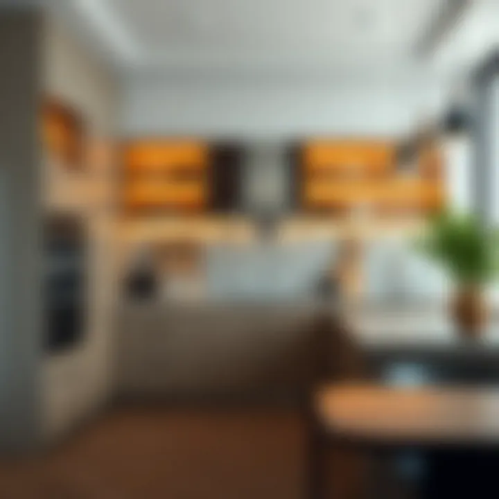 Aesthetic Appeal in Contemporary Kitchens Modern kitchen with stylish transparent storage solutions.