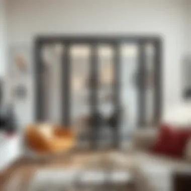 Sophisticated design of glass accordion door in a contemporary setting