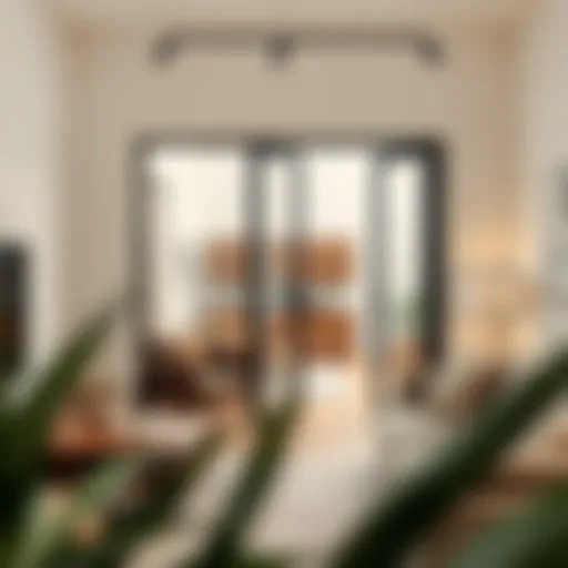 Elegant glass accordion door enhancing modern interior