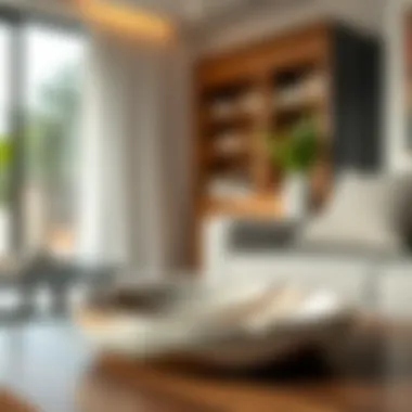 Artistic ceramic ashtray displayed in a stylish living room