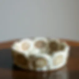 Elegant ceramic ashtray with intricate design