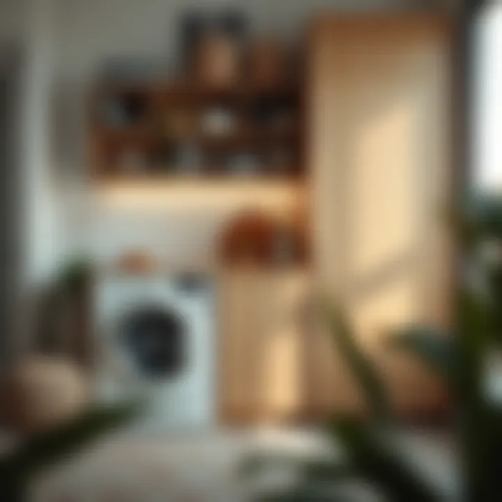 Chic home decor integrating washing machine seamlessly