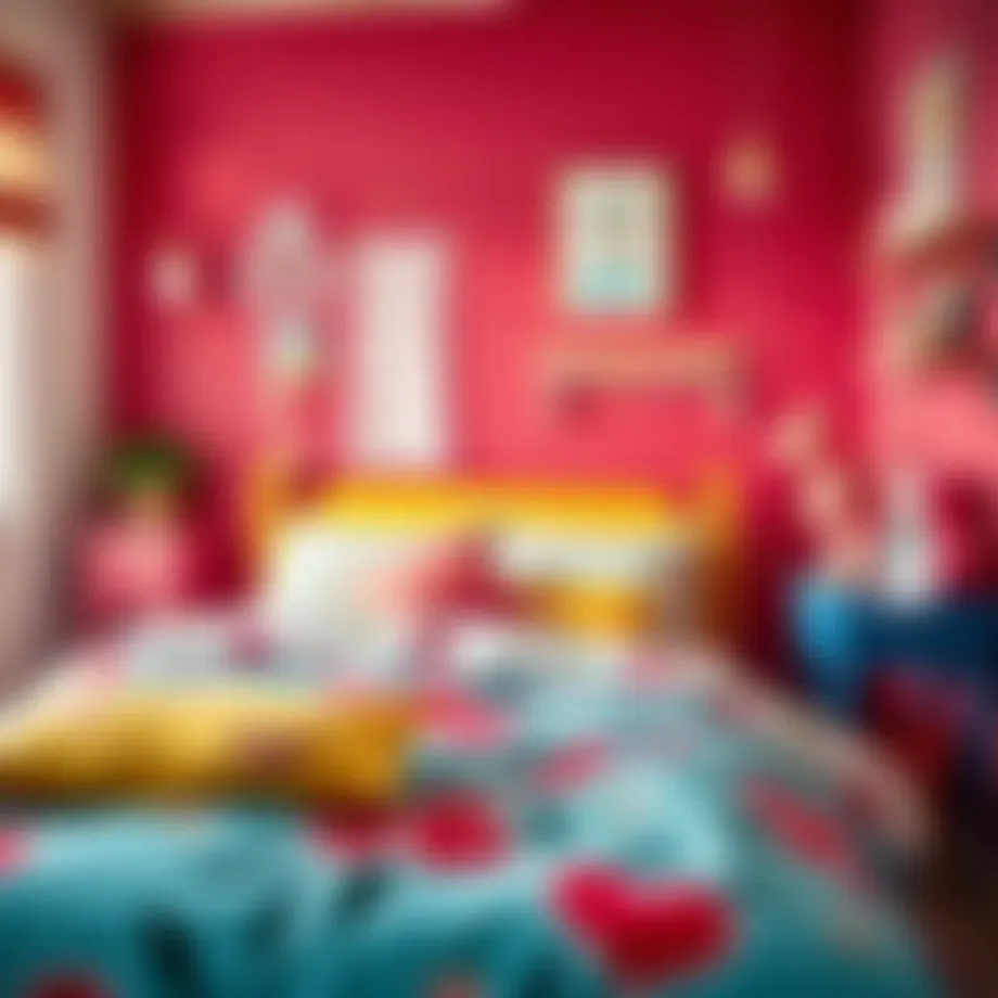 Colorful children's bedding sets with playful designs