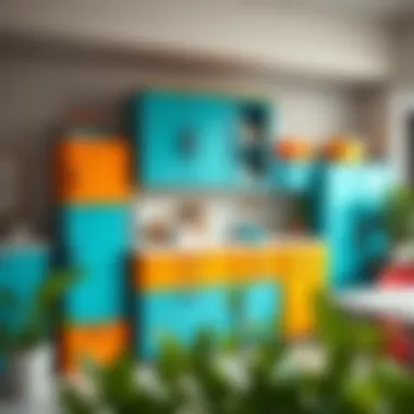 Versatile Applications of Plastic Storage Units Colorful plastic cabinets arranged for versatile use