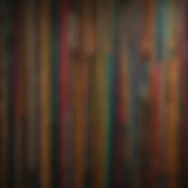 Colored Wooden Sticks as Wall Art Creative use of colored wooden sticks as wall art