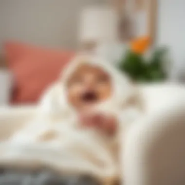 Comfort of Muslin for Babies Baby wrapped comfortably in a muslin bathrobe