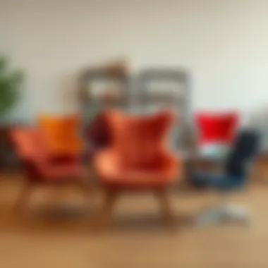 Comparison of different chair designs and styles