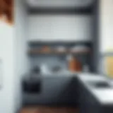 Stylish corner kitchen cabinet showcasing modern design