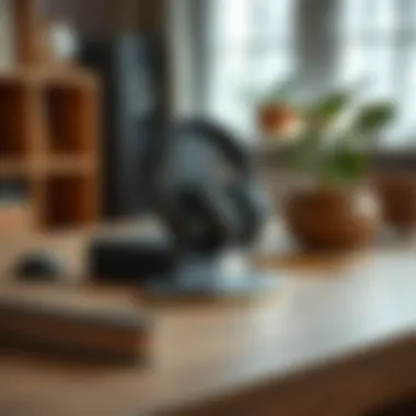 Variety of materials used in Corsair headphone stands