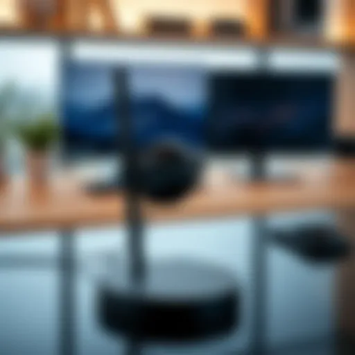 Sleek design of a Corsair headphone stand