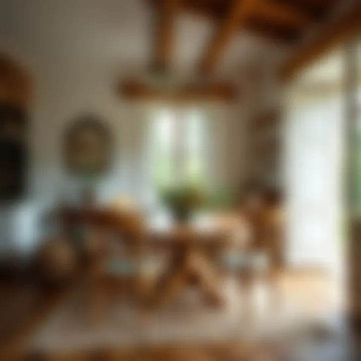 Cozy country-style chairs arranged around a handcrafted table